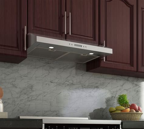 ancona slim 30 quiet under cabinet range hood stainless steel|Ancona AN.